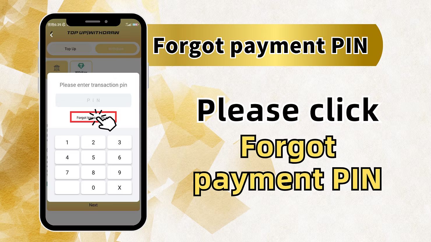 LUCKYTOWN PLUS change payment PIN steps