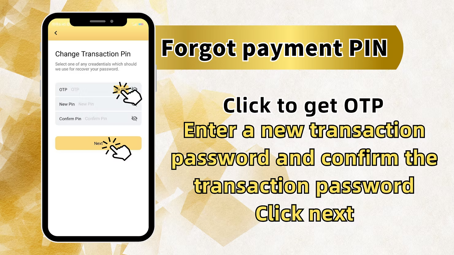LUCKYTOWN PLUS change payment PIN steps